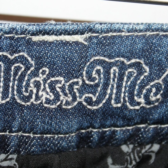 Miss Me Bootcut Jeans Rhinestones Wings HW7086 - Picture 2 of 7